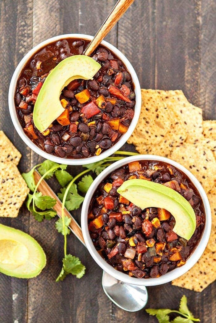 Roasted Butternut Squash Black Bean Chili