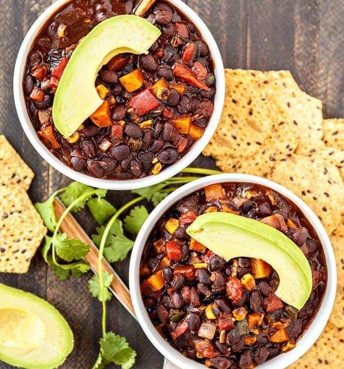 Roasted Butternut Squash Black Bean Chili