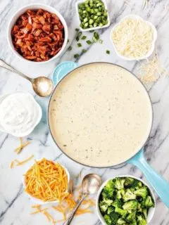 Easy Loaded Baked Potato Soup Bar