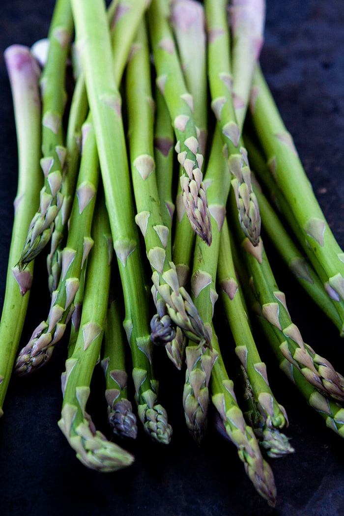 Roasted Asparagus with Lemon Walnut Dressing