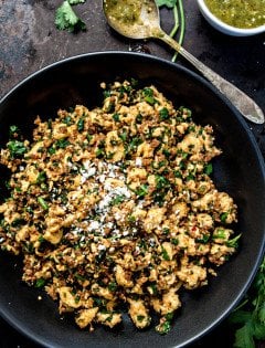 Chorizo Spinach Egg Scramble