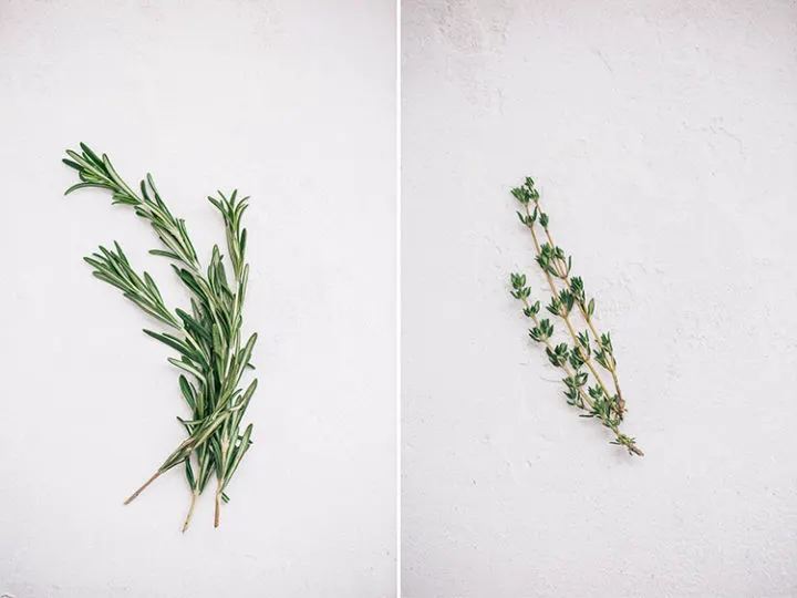 photo of rosemary and thyme to use in a honey mustard chicken recipe