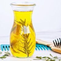 DIY Rosemary Hot Oil Hair Treatment