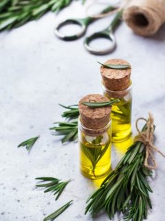 bottle of hair oil