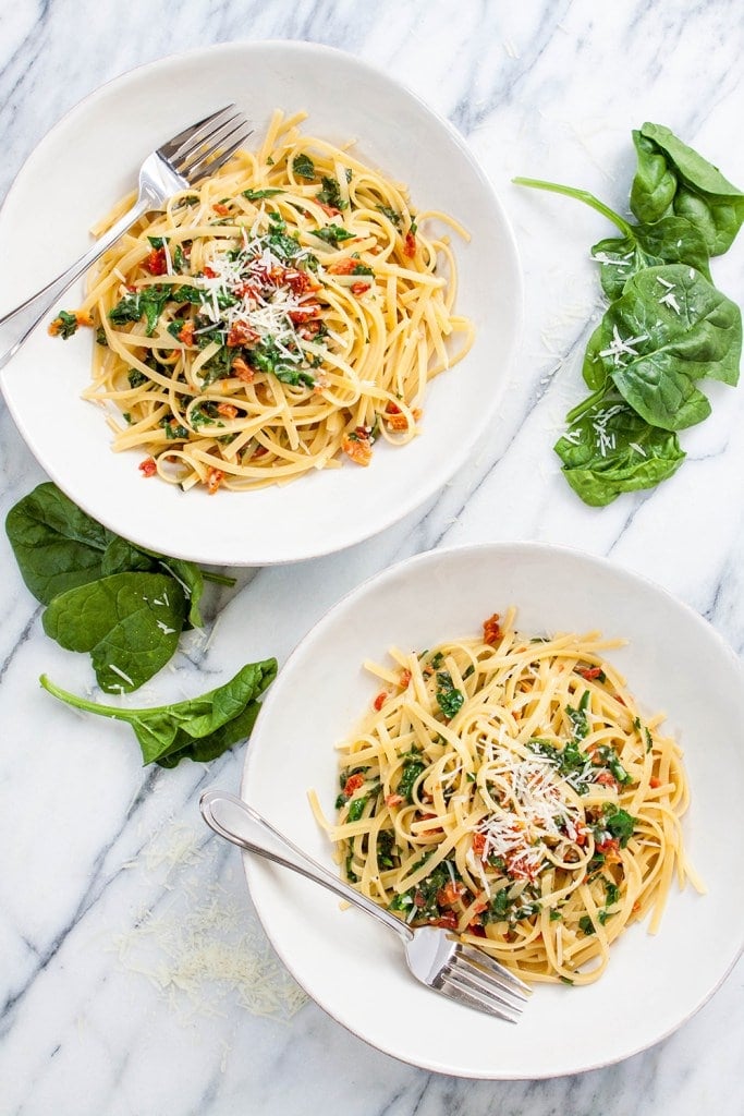 One Pot Pasta: Sundried Tomato Spinach