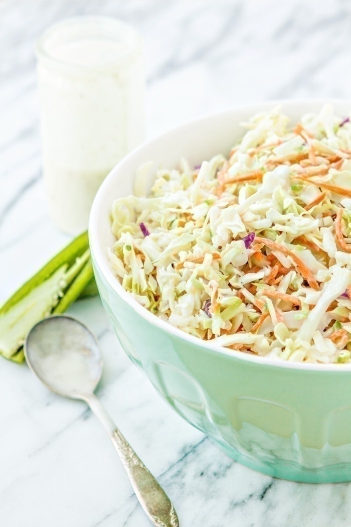 creamy jalapeño bbq coleslaw