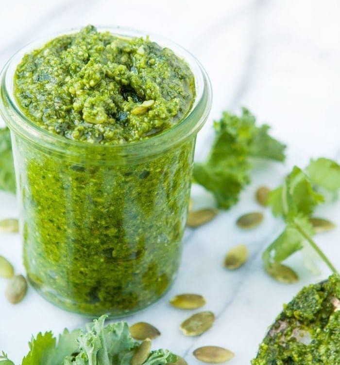 Kale Cilantro Pesto - 6 Ways to Use Pesto (Besides Pasta)