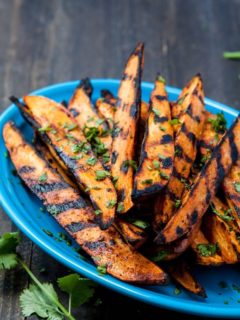 Smokey Grilled Sweet Potato Wedges