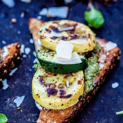 Pesto Goat Cheese Crostini