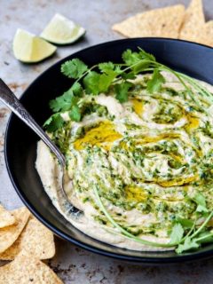 Roasted Salsa Verde Hummus Recipe