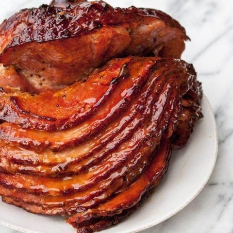 Slow Cooker Ham with Honey Marmalade Mustard Glaze