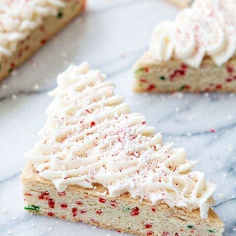 Candy Cane Crunch Funfetti Sugar Cookie Bars