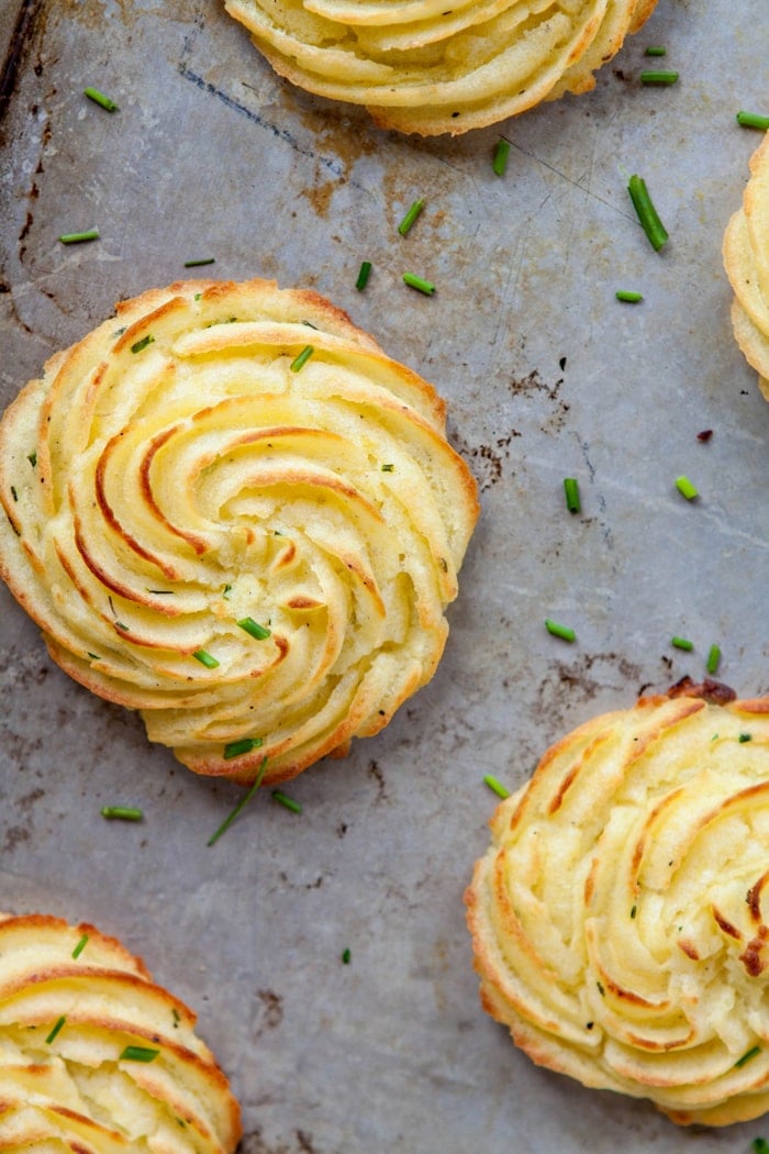 Duchess Potatoes Recipe (Cream Cheese & Chive!) | Good Life Eats