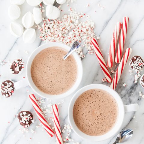 Spiked Peppermint Mocha Hot Chocolate