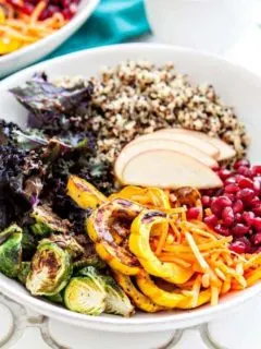 Rainbow Winter Quinoa Bowls with Maple Dijon Balsamic Dressing