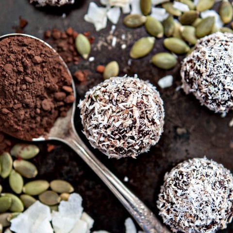 Chocolate Coconut Macadamia Energy Balls