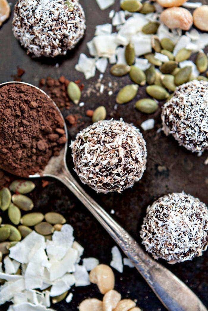 Chocolate Coconut Macadamia Energy Balls