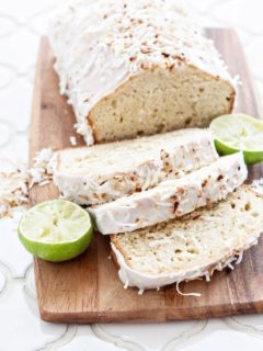 Coconut Lime Banana Bread with Lime Glaze