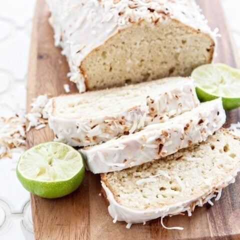 Coconut Lime Banana Bread with Lime Glaze