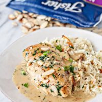 Creamy Orange Almond Chicken and Rice Pilaf