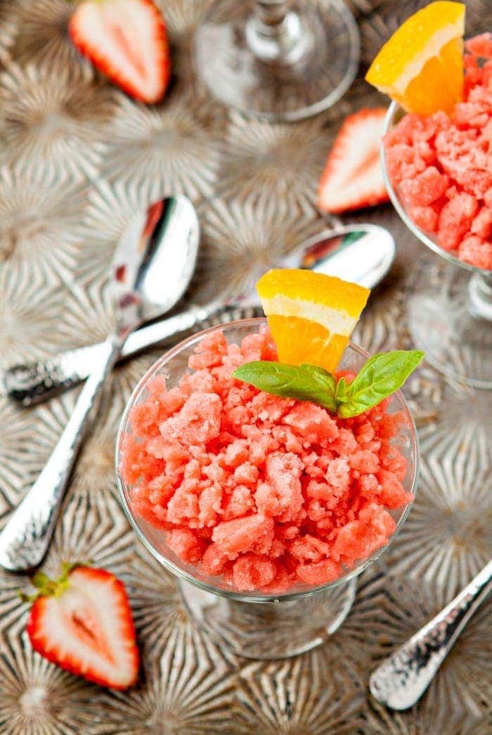 Strawberry Orange Granita Photo