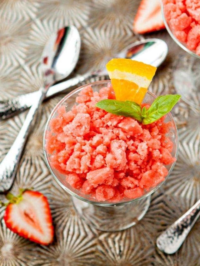 Strawberry Orange Granita Photo