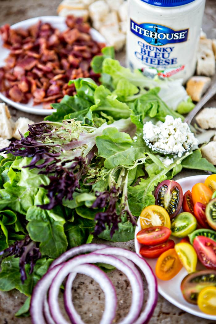 ingredients needed to make a blt salad