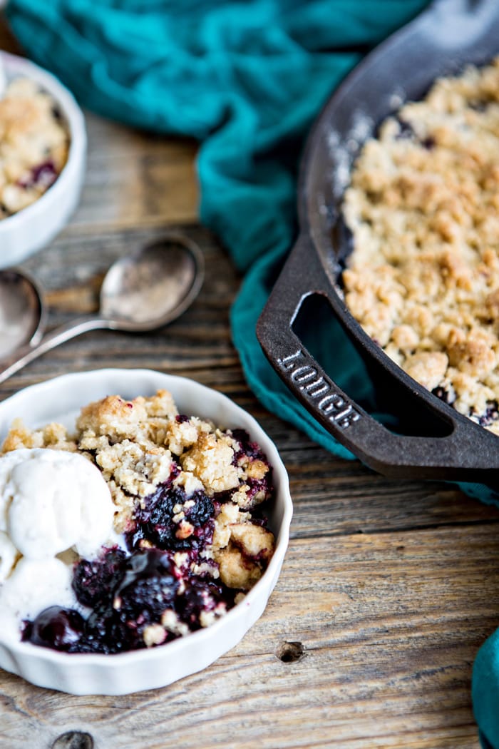 Dark Cherry Pomegranate Crumble Recipe images www.goodlifeeats.com