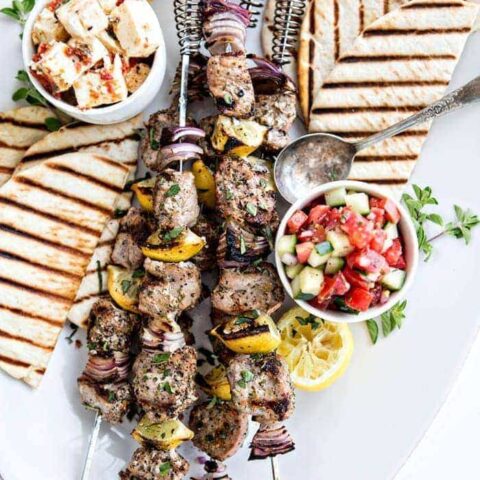 Kebab Platter with Greek Pork