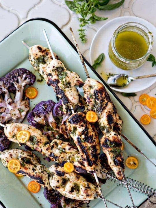 Grilled Honey Mustard Chicken Skewers • Salt & Lavender