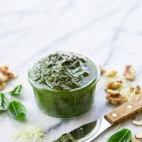 Basil Pesto with Almonds and Walnuts