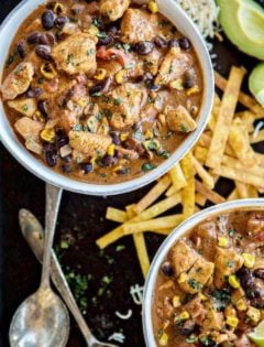Cheesy Chicken Enchilada Chili Recipe
