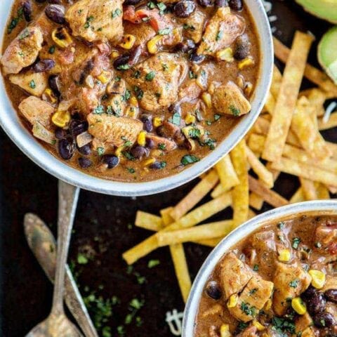 Cheesy Chicken Enchilada Chili Recipe