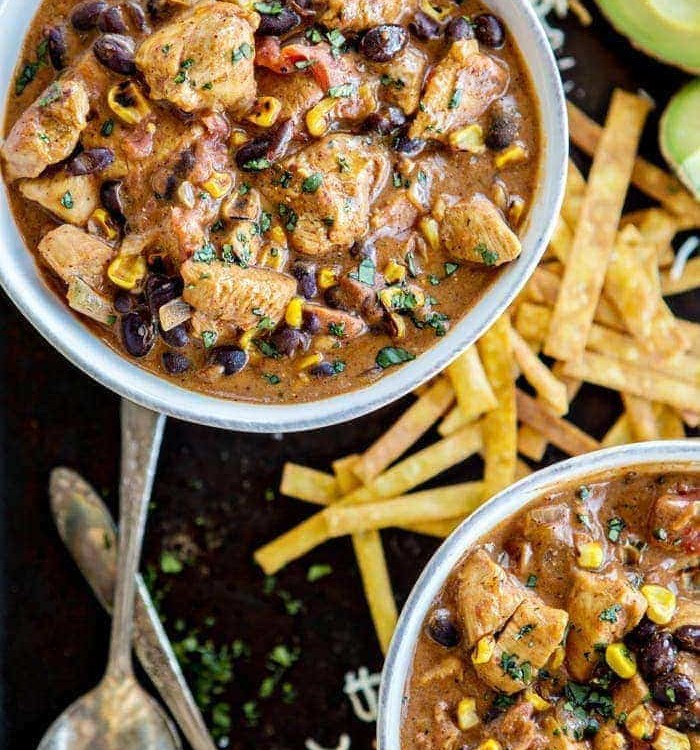 Cheesy Chicken Enchilada Chili Recipe