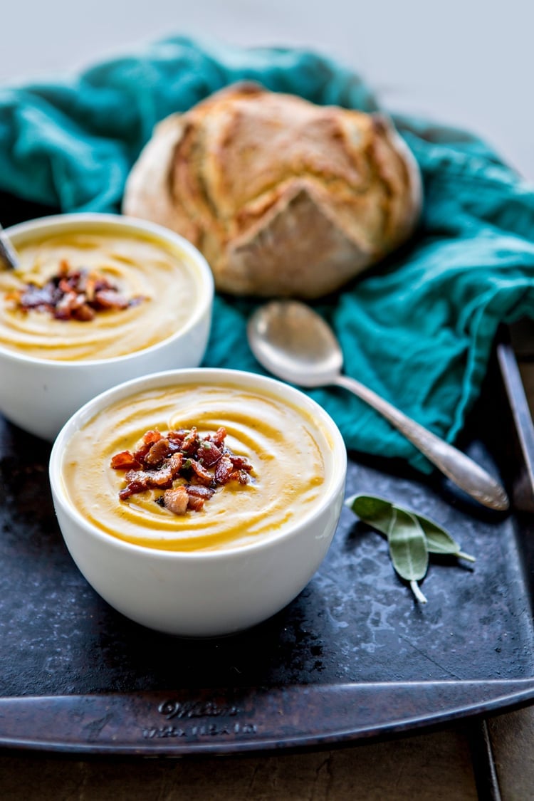 bowl of butternut squash soup