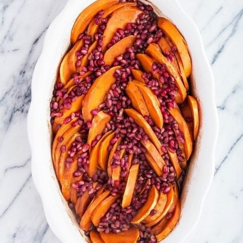 Baked Sweet Potatoes with Pomegranate - Thanksgiving Sweet Potato Recipe