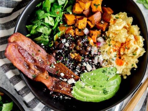 Southwest Protein Breakfast Bowls with Sweet Potato and Black Beans