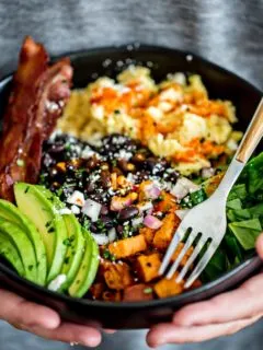 Southwest Protein Breakfast Bowls with Sweet Potato and Black Beans