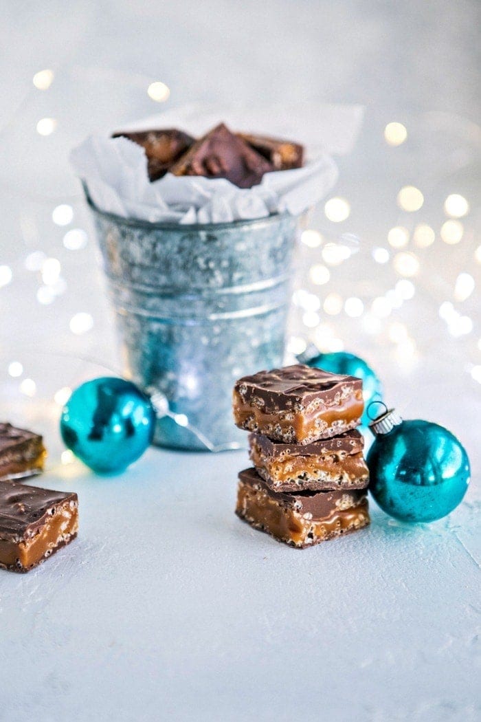 Homemade 100 Grand Bars - Recipe for Milk Chocolate Caramel Crunch Bars