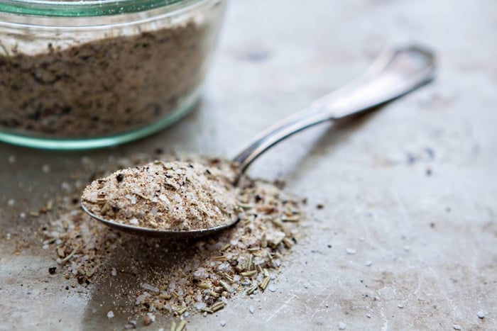 homemade garlic herb salt