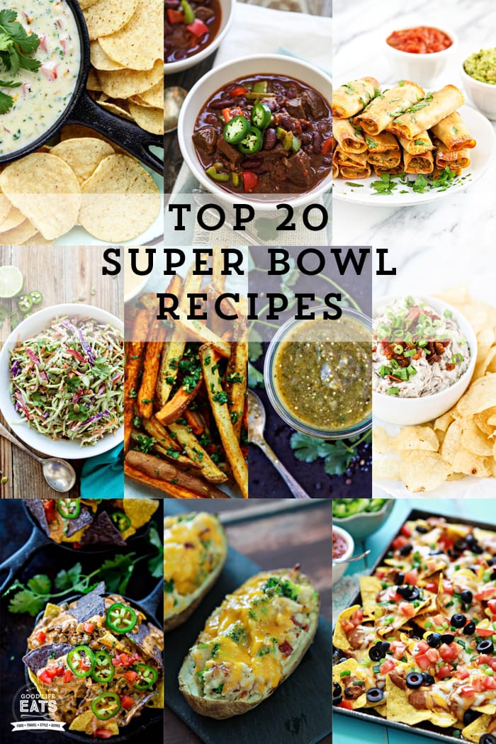 super bowl recipes collage