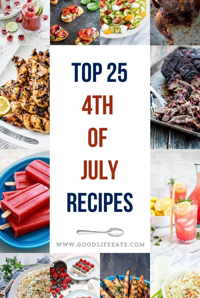 collage of favorite recipes for 4th of july