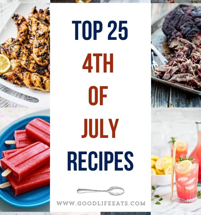 collage of favorite recipes for 4th of july