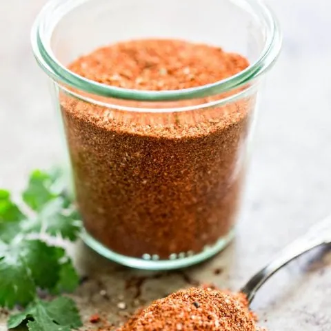 Jar of Spices with spoon