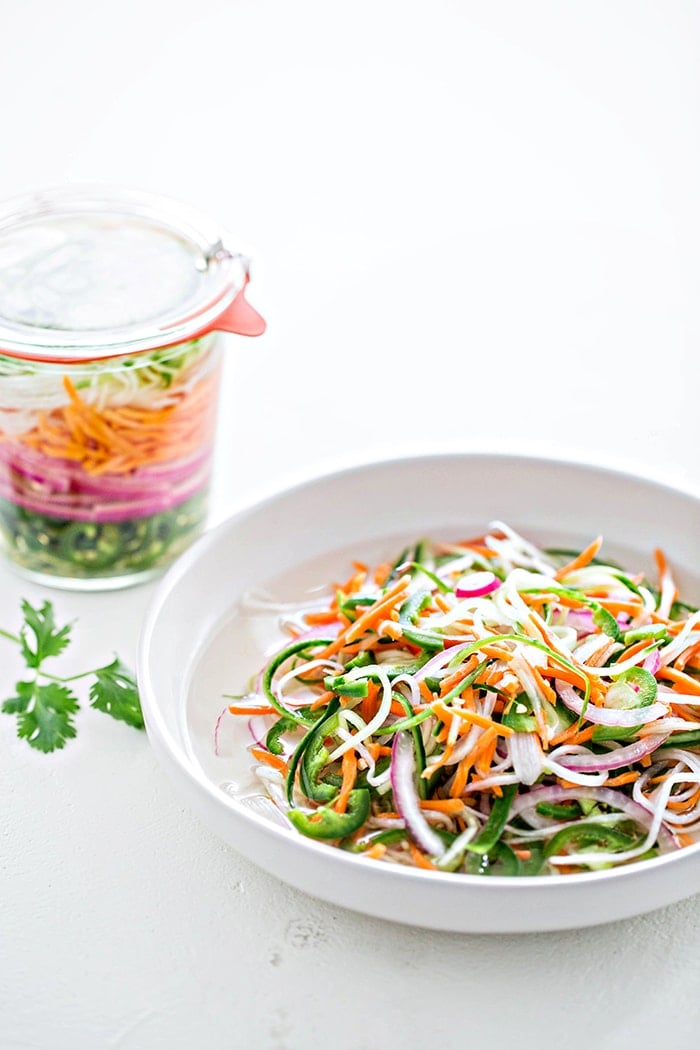 pickled vegetables in a bowl