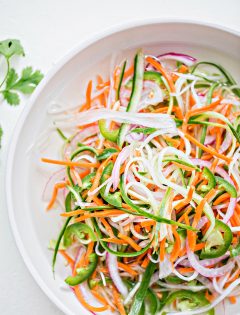 pickled vegetables in a bowl