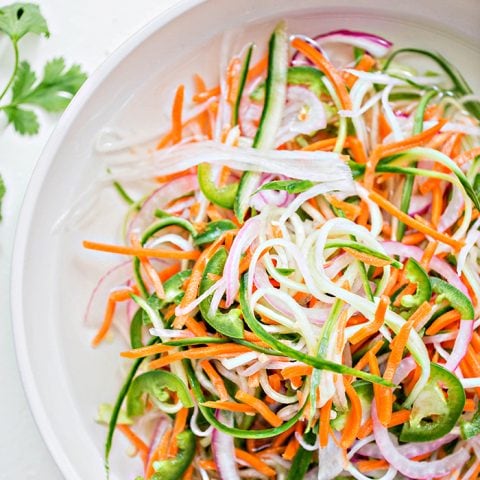 pickled vegetables in a bowl