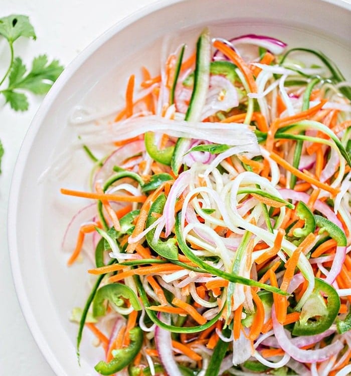 pickled vegetables in a bowl