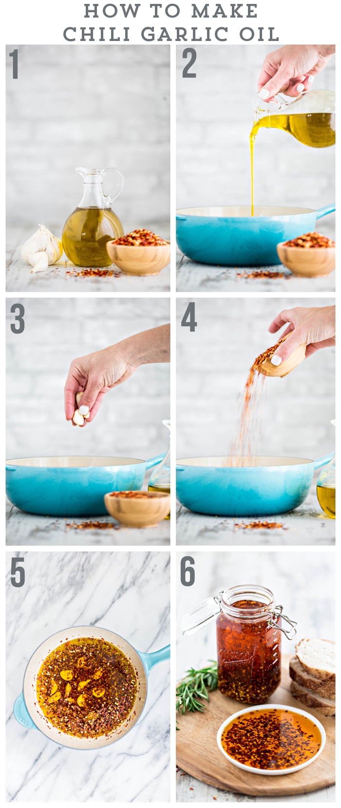 step by step images how to make chili garlic oil