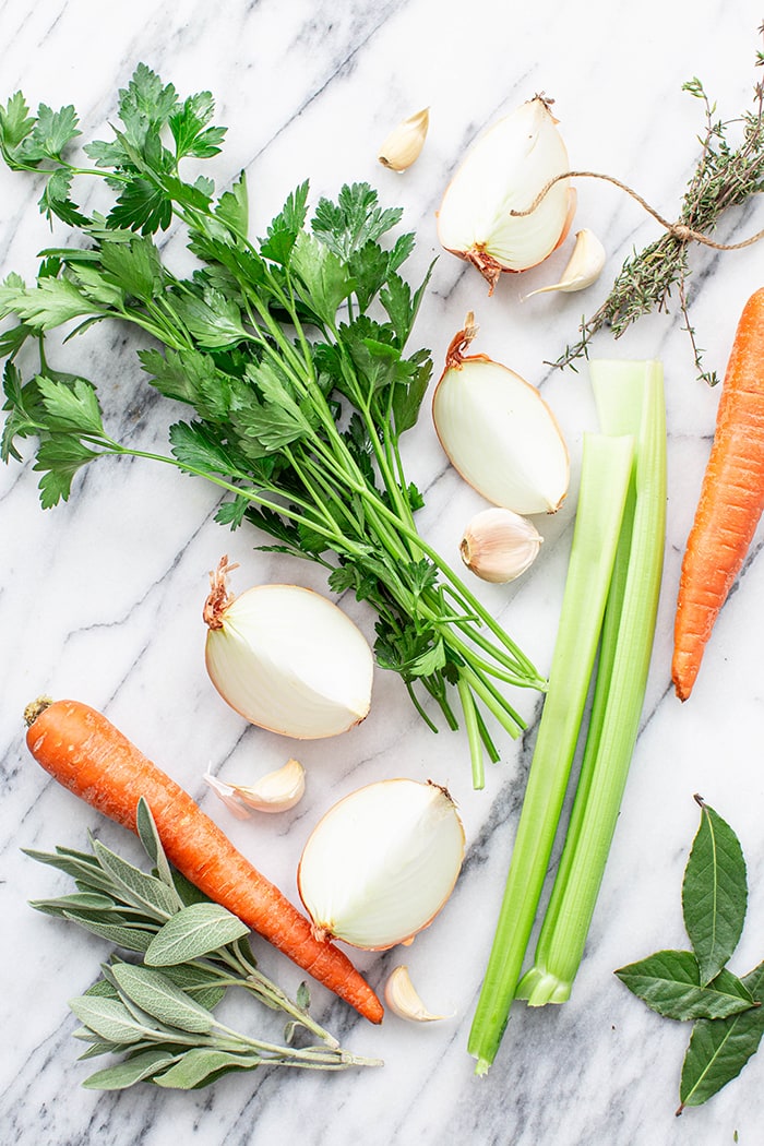 ingredients for turkey stock